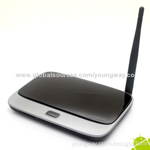 Android-based TV Set Top Box, Supports Optical, HD Vision, 5V DC/2A Battery